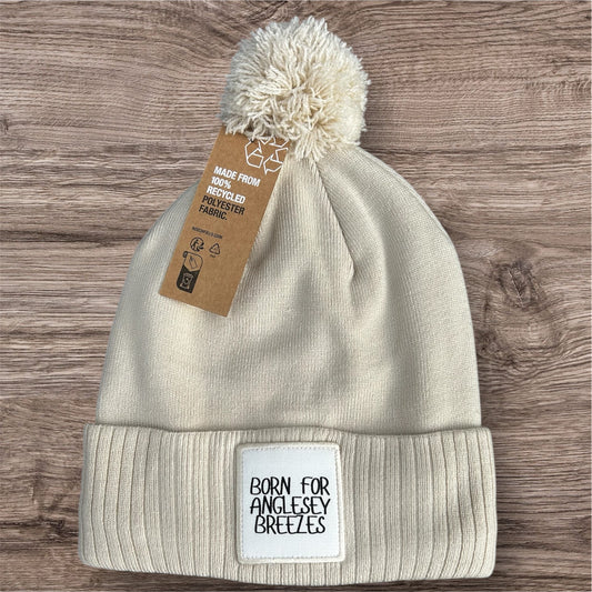 Born for Anglesey Breezes Pom Pom hat in Almond
